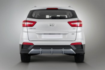 9 399 р. Накладка заднего бампера Xmug  Hyundai Creta  GS (2015-2021) дорестайлинг, рестайлинг (Неокрашенная)  с доставкой в г. Королёв. Увеличить фотографию 2