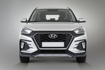 22 499 р. Передний бампер Xmug Hyundai Creta GS дорестайлинг (2015-2019) (Неокрашенный)  с доставкой в г. Королёв. Увеличить фотографию 2