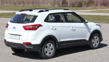 8 199 р. Комплект рейлингов АПС Hyundai Creta GS дорестайлинг (2015-2019) (Серебристые без поперечин )  с доставкой в г. Королёв. Увеличить фотографию 7