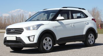 8 199 р. Комплект рейлингов АПС Hyundai Creta GS дорестайлинг (2015-2019) (Серебристые без поперечин )  с доставкой в г. Королёв. Увеличить фотографию 6