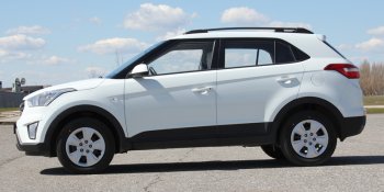 8 199 р. Комплект рейлингов АПС Hyundai Creta GS дорестайлинг (2015-2019) (Серебристые без поперечин )  с доставкой в г. Королёв. Увеличить фотографию 8