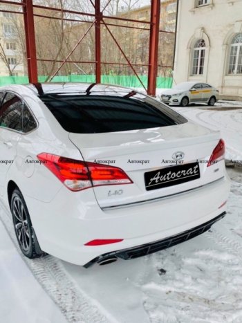 5 649 р. Юбка заднего бампера АВТОКРАТ Hyundai I40 1 VF дорестайлинг седан (2011-2015) (Неокрашенная)  с доставкой в г. Королёв. Увеличить фотографию 2