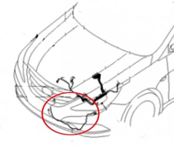 Комплект проводов для подключения датчиков ЭСУД Original Hyundai Sonata YF (2009-2014)