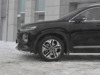 21 399 р. Защита переднего бампера из труб d42 SLITKOFF Hyundai Santa Fe TM дорестайлинг (2018-2021)  с доставкой в г. Королёв. Увеличить фотографию 2