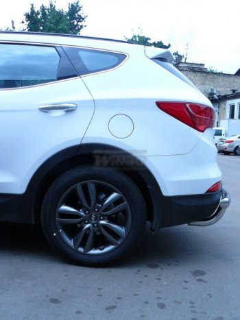 11 699 р. Защита заднего бампера WINBO (Ø60 мм, нержавейка) Hyundai Santa Fe DM дорестайлинг (2012-2016)  с доставкой в г. Королёв. Увеличить фотографию 2