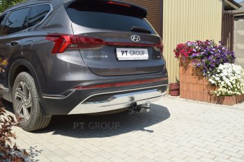 14 799 р. Фаркоп Petroil Tuning (съемный квадрат) Hyundai Santa Fe TM рестайлинг (2020-2022)  с доставкой в г. Королёв. Увеличить фотографию 2