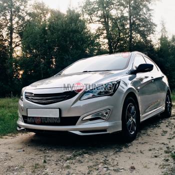 6 999 р. Решётка радиатора ZEUS Hyundai Solaris RBr хэтчбэк рестайлинг (2014-2017) (Неокрашенная)  с доставкой в г. Королёв. Увеличить фотографию 2