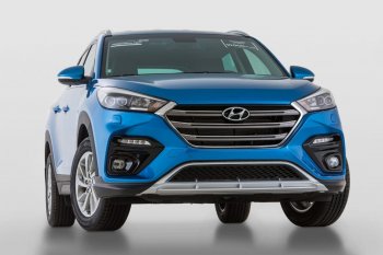 21 899 р. Передний бампер YT Hyundai Tucson TL дорестайлинг (2015-2018) (Неокрашенный)  с доставкой в г. Королёв. Увеличить фотографию 2