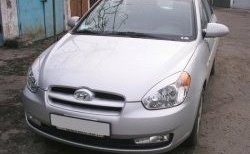 1 649 р. Реснички на фары CT v1 Hyundai Accent MC седан (2005-2011) (Неокрашенные)  с доставкой в г. Королёв. Увеличить фотографию 3