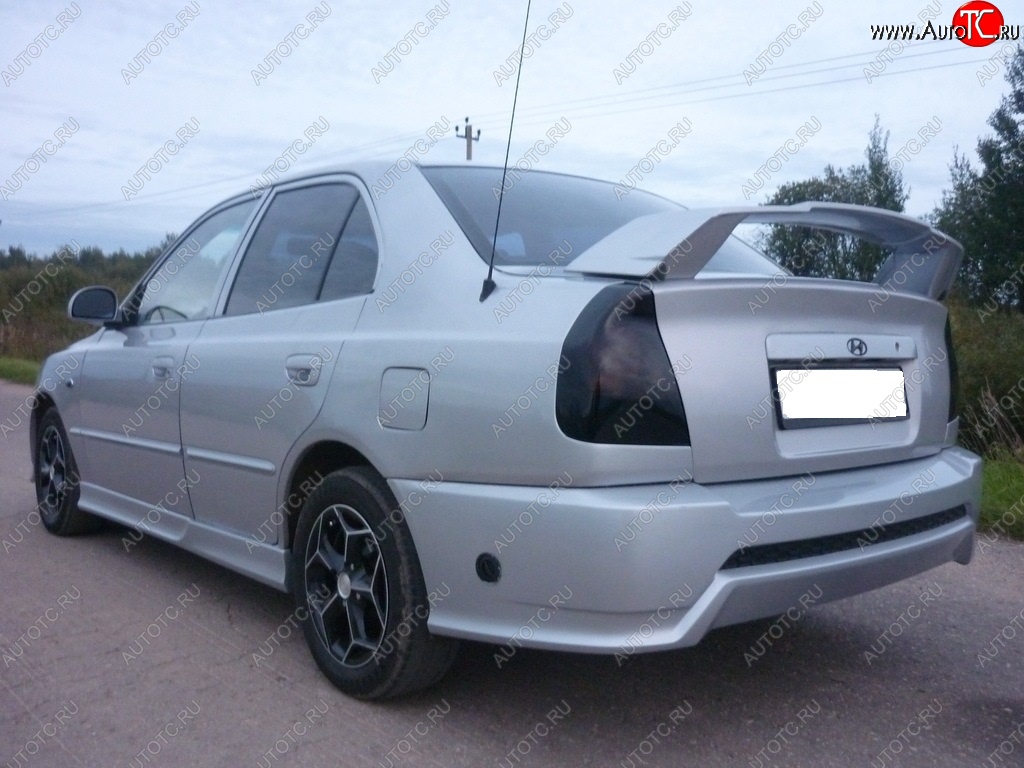 5 499 р. Спойлер GALANT STYLE Hyundai Accent седан ТагАЗ (2001-2012) (Неокрашенный)  с доставкой в г. Королёв