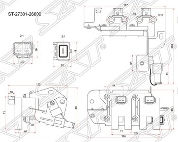 Катушка зажигания SAT Hyundai Accent седан ТагАЗ (2001-2012)