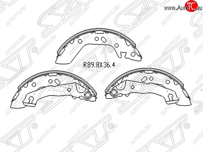 1 779 р. Колодки тормозные SAT (задние)  Hyundai Accent  седан ТагАЗ (2001-2012)  с доставкой в г. Королёв