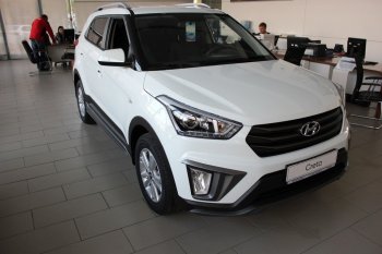 5 649 р. Накладка на передний бампер АвтоКрат Hyundai Creta GS рестайлинг (2019-2021) (Неокрашенная)  с доставкой в г. Королёв. Увеличить фотографию 3