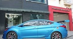 5 499 р. Пороги накладки M&S Version Hyundai Elantra MD дорестайлинг (2010-2013) (Неокрашенные)  с доставкой в г. Королёв. Увеличить фотографию 1