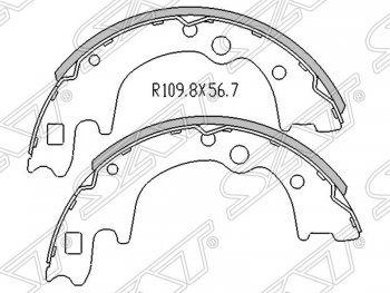 Колодки тормозные SAT (задние) Hyundai (Хюндаи) Starex/H1 (старекс)  A1 (1997-2007), KIA (КИА) Bongo (Бонго)  PU (2004-2024)