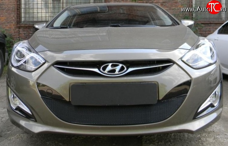 2 099 р. Сетка на бампер Russtal (черная) Hyundai I40 1 VF дорестайлинг седан (2011-2015)  с доставкой в г. Королёв