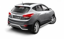 8 599 р. Защита порогов из круглой трубы диаметром 63 мм Petroil Tuning Hyundai IX35 LM дорестайлинг (2009-2013) (Нержавеющая полированная сталь)  с доставкой в г. Королёв. Увеличить фотографию 2