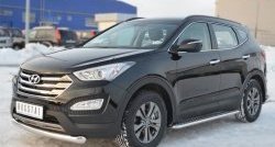 26 999 р. Широкая защита порогов SLITKOFF Hyundai Santa Fe DM дорестайлинг (2012-2016)  с доставкой в г. Королёв. Увеличить фотографию 4