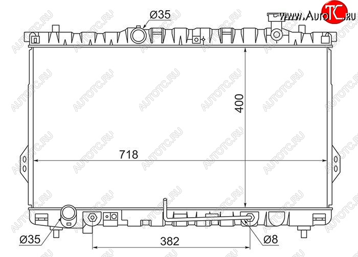 9 999 р. Радиатор двигателя SAT (пластинчатый,2.0/2.4/2.7, МКПП/АКПП)  Hyundai Santa Fe  SM (2000-2012)  с доставкой в г. Королёв