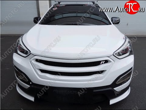 7 949 р. Решетка радиатора ROADRUNS DESIGN Hyundai Santa Fe DM дорестайлинг (2012-2016) (без сетки, Неокрашенная)  с доставкой в г. Королёв