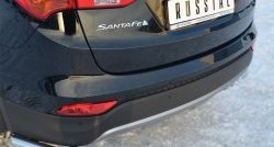 12 999 р. Защита заднего бампера (Ø63 мм уголки, нержавейка) SLITKOFF Hyundai Santa Fe DM дорестайлинг (2012-2016)  с доставкой в г. Королёв. Увеличить фотографию 2