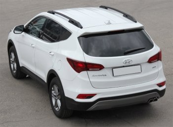 10 349 р. Комплект рейлингов АПС  Hyundai Santa Fe  DM (2012-2019) дорестайлинг, рестайлинг (Черные, без поперечин)  с доставкой в г. Королёв. Увеличить фотографию 4