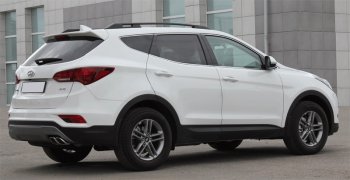 10 349 р. Комплект рейлингов АПС  Hyundai Santa Fe  DM (2012-2019) дорестайлинг, рестайлинг (Черные, без поперечин)  с доставкой в г. Королёв. Увеличить фотографию 5