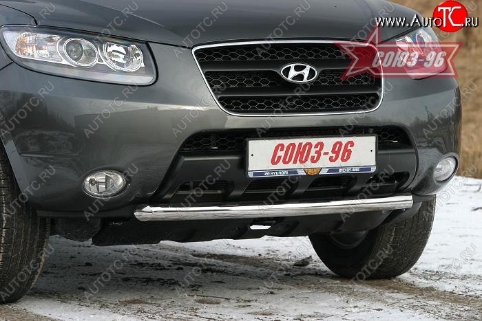 11 699 р. Защита переднего бампера одинарная Souz-96 (d60) Hyundai Santa Fe CM дорестайлинг (2006-2009)  с доставкой в г. Королёв