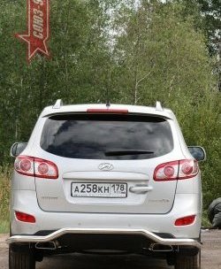 11 159 р. Защита заднего бампера Souz-96 (d60) Hyundai Santa Fe CM рестайлинг (2009-2012)  с доставкой в г. Королёв. Увеличить фотографию 3