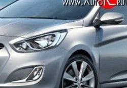 4 299 р. Переднее левое крыло Стандартное Hyundai Solaris RBr седан рестайлинг (2014-2017) (Окрашенное)  с доставкой в г. Королёв. Увеличить фотографию 2