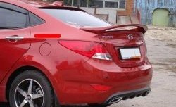 3 299 р. Козырёк на заднее лобовое стекло Sport v2 KIA Rio 3 QB рестайлинг седан (2015-2017) (Неокрашенный)  с доставкой в г. Королёв. Увеличить фотографию 2