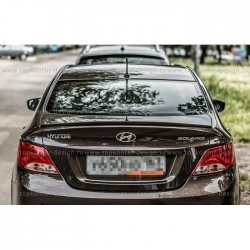 4 499 р. Лип спойлер HS-2 Hyundai Solaris RBr седан дорестайлинг (2010-2014) (Неокрашенный)  с доставкой в г. Королёв. Увеличить фотографию 3