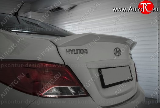 5 399 р. Лип спойлер Zeus Hyundai Solaris RBr седан дорестайлинг (2010-2014) (Неокрашенный)  с доставкой в г. Королёв