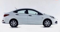 14 499 р. Задний бампер Sport  Hyundai Solaris  RBr (2010-2014) седан дорестайлинг (Неокрашенный)  с доставкой в г. Королёв. Увеличить фотографию 5