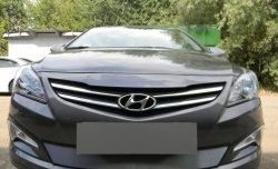 1 539 р. Сетка на бампер Russtal (хром) Hyundai Solaris RBr седан рестайлинг (2014-2017)  с доставкой в г. Королёв. Увеличить фотографию 6