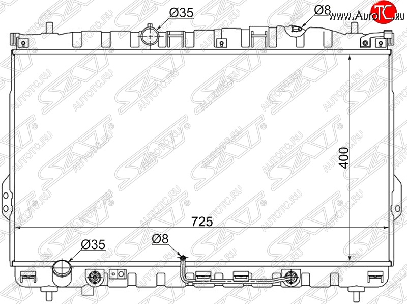 10 699 р. Радиатор двигателя SAT (пластинчатый, 2.0/2.0D/2.7, МКПП/АКПП)  Hyundai Trajet (1999-2008)  с доставкой в г. Королёв