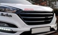 9 649 р. Решётка радиатора CT Hyundai Tucson LM (2010-2017) (Неокрашенная)  с доставкой в г. Королёв. Увеличить фотографию 4