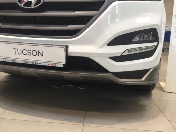 5 649 р. Накладка на передний бампер АвтоКрат Hyundai Tucson TL дорестайлинг (2015-2018) (Неокрашенная)  с доставкой в г. Королёв. Увеличить фотографию 4