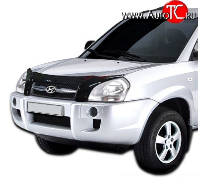 2 799 р. Дефлектор капота NovLine Hyundai Tucson JM (2004-2010)  с доставкой в г. Королёв