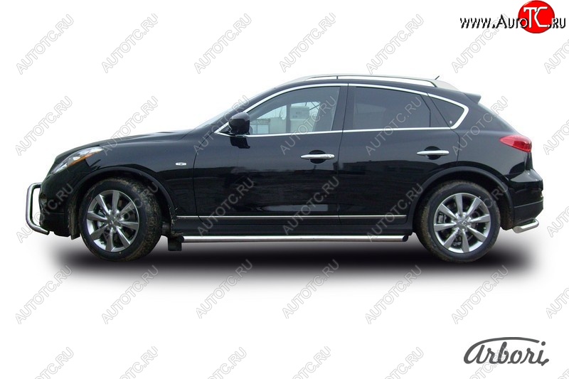 15 749 р. Защита штатных порогов Arbori (нержавейка, d57 mm). INFINITI EX35 J50 (2007-2013)  с доставкой в г. Королёв