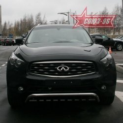 29 384 р. Защита переднего бампера Souz-96 (d60) INFINITI FX50 S51 дорестайлинг (2008-2011)  с доставкой в г. Королёв. Увеличить фотографию 2