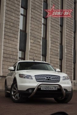 Защита переднего бампера Souz-96 (d76) INFINITI FX45 S50 дорестайлинг (2002-2005)