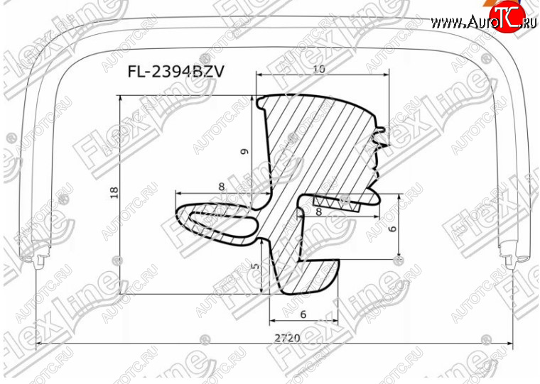 3 559 р. Молдинг лобового стекла FlexLine INFINITI FX45 S50 дорестайлинг (2002-2005)  с доставкой в г. Королёв