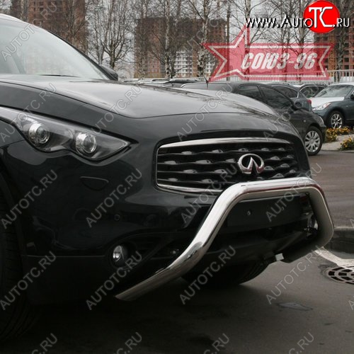 25 019 р. Защита переднего бампера Souz-96 (d76) INFINITI FX50 S51 дорестайлинг (2008-2011)  с доставкой в г. Королёв