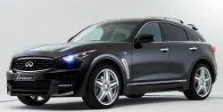 12 799 р. Пороги накладки Lorinser INFINITI FX50 S51 дорестайлинг (2008-2011) (Неокрашенные)  с доставкой в г. Королёв. Увеличить фотографию 2