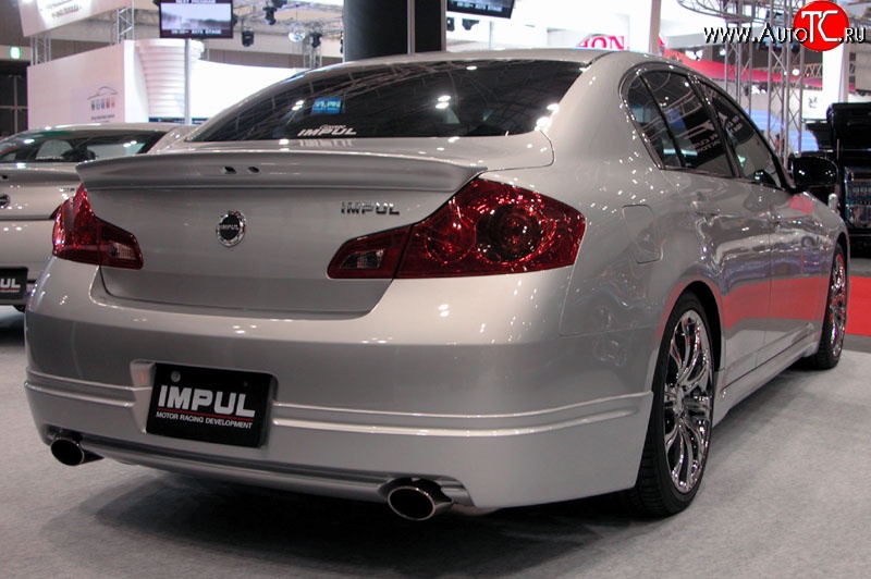 25 249 р. Накладка на задний бампер Impul INFINITI G35 V36 седан (2006-2015) (Неокрашенная)  с доставкой в г. Королёв