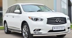 17 999 р. Одинарная защита переднего бампера диаметром 63 мм SLITKOFF INFINITI JX35 (2012-2014)  с доставкой в г. Королёв. Увеличить фотографию 4