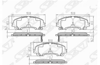 Комплект передних тормозных колодок SAT INFINITI Q50 V37 дорестайлинг (2013-2017)