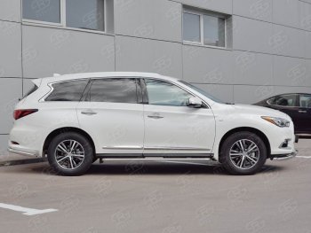 26 999 р. Широкая защита порогов с трубой диаметром 42 мм SLITKOFF v1 INFINITI QX60 L50 рестайлинг (2016-2021)  с доставкой в г. Королёв. Увеличить фотографию 3