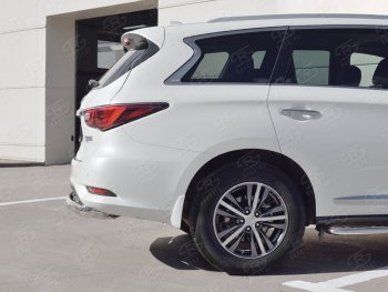 18 349 р. Одинарная защита заднего бампера из трубы диаметром 76 мм SLITKOFF  INFINITI QX60  L50 (2016-2021) рестайлинг  с доставкой в г. Королёв. Увеличить фотографию 3